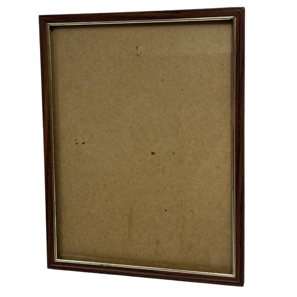 Vintage Wooden Frame With Glass & Gold Trim 8x10 90h - Picture 1 of 4